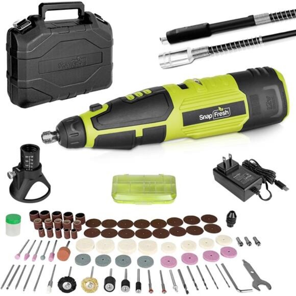 12V Cordless Rotary Tool，7-speed Rotary Tool Kit W/80+accessories-Flex Shaft - Picture 1 of 7